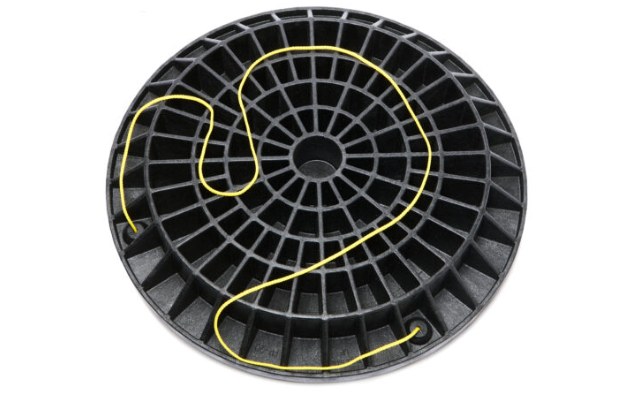 Engineered composite footing pad viewed from above